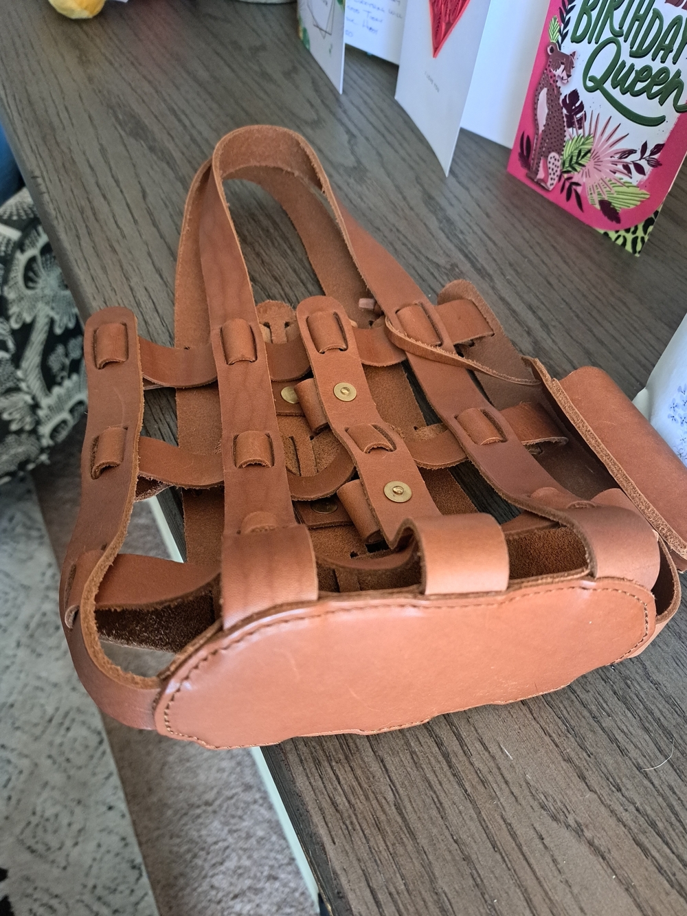 W.P. Standard Leather Wine Carrier Tote - Brown - Picture 6 of 7